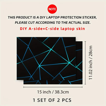 Vinyl Laptop Skin Sticker Wrap for Macbook, HP, Lenovo, Dell, ASUS - 2Pcs