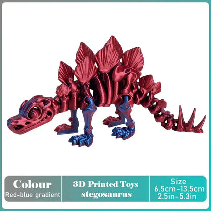 3D Printed Tyrannosaurus Rex Dinosaur Model Jointed Movable Realistic Decor