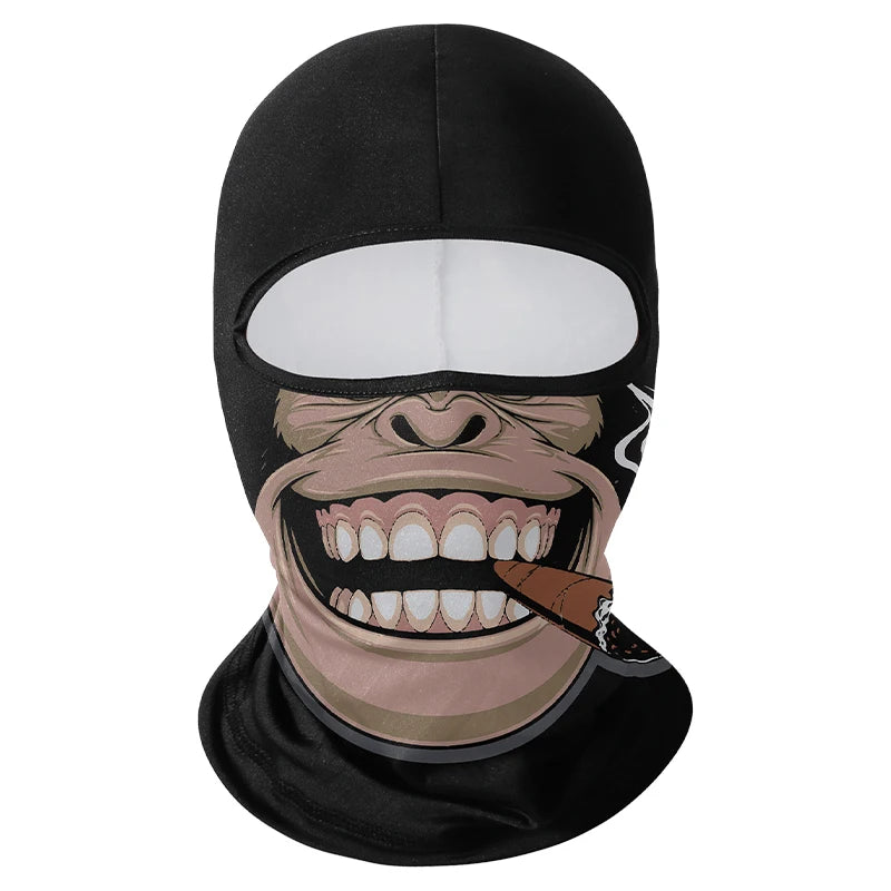 Motorcycle Balaclava Windproof Skull Full Face Mask Neck Liner Ski