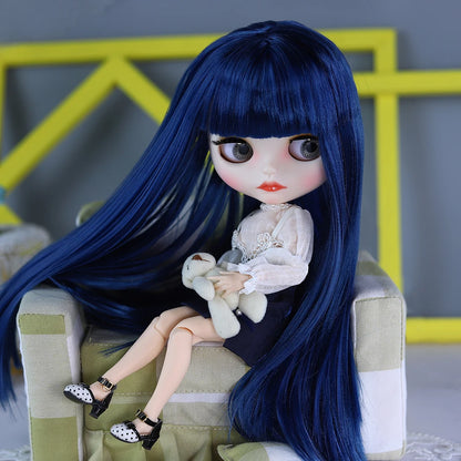 ICY DBS Blyth Doll BJD Joint Body White Skin Blue Hair Set Doll 1/6 30cm Girl Gift Anime SD-EXPROTAS