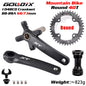 XT Bicycle Crankset 104BCD MTB Bike Crank Chainring Bike 170mm 175mm Black Round Oval 32T 34T 36T 38T Aluminum Alloy with Bottom-EXPROTAS