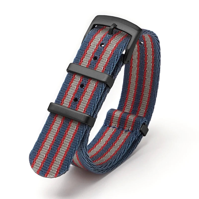 Nylon Watch Strap 24mm for Omega Seiko Mens Canvas Sport Band