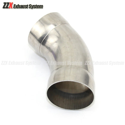 Car Motorcycle Exhaust Muffler Pipe 45° Stainless Steel Elbow 51mm 63mm SU304