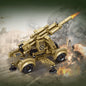 WW2 German Opel Truck with Anti-Aircraft Gun Building Blocks Military Soldiers Toy Gift