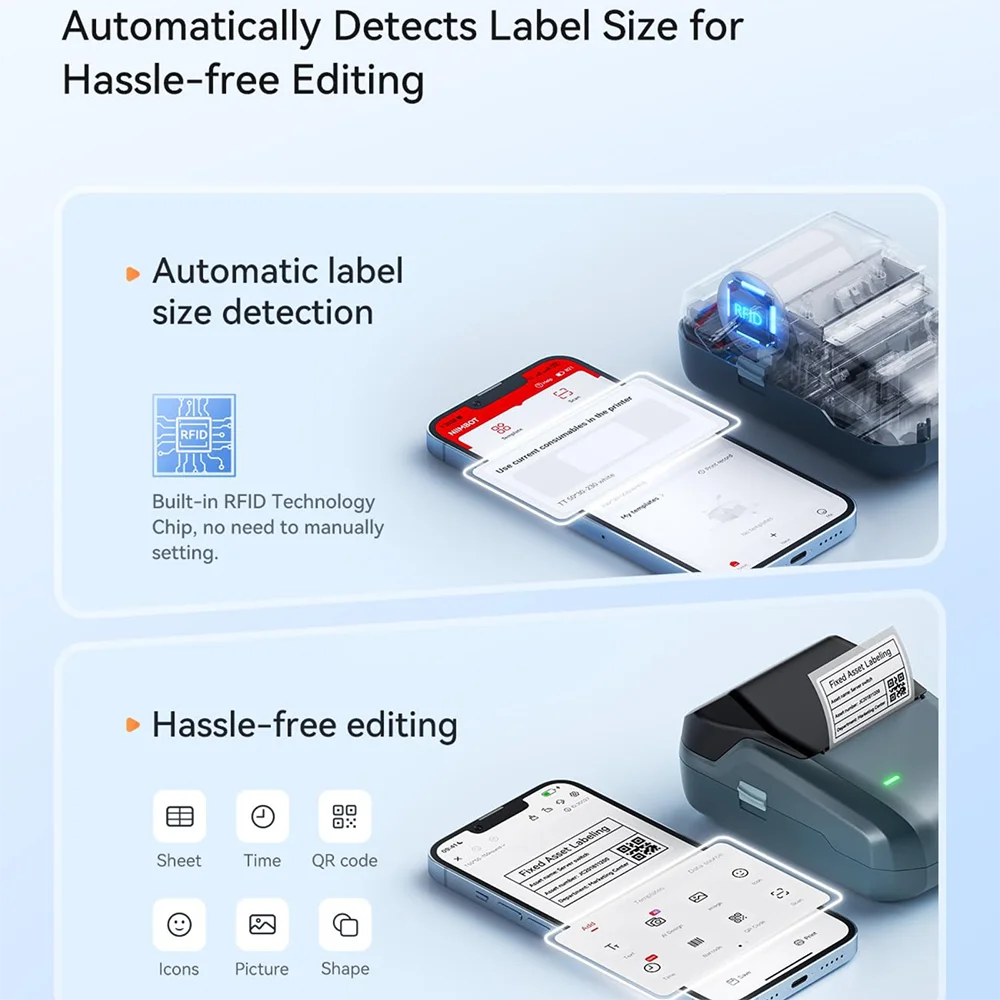 Niimbot B1 Portable Thermal Label Printer Mini Bluetooth Sticker Maker