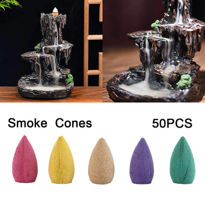 Incense Cones 50Pcs Mixed Natural Fragrance Scent Home Aromatherapy