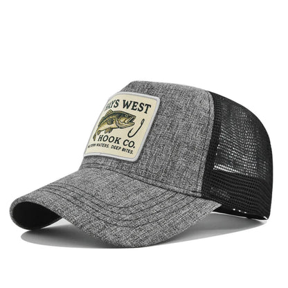 Mesh Fishing Cap Snapback Trucker Hat Breathable Unisex Outdoor