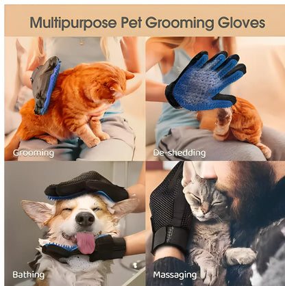 Pet Grooming Glove Deshedding Hair Remover Massage Brush for Dog Cat