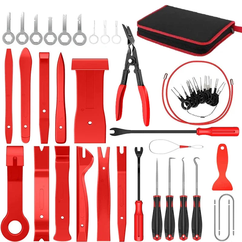 43Pcs Interior Door Clip Removal Pry Tool Set for Car Trim Panel Dash