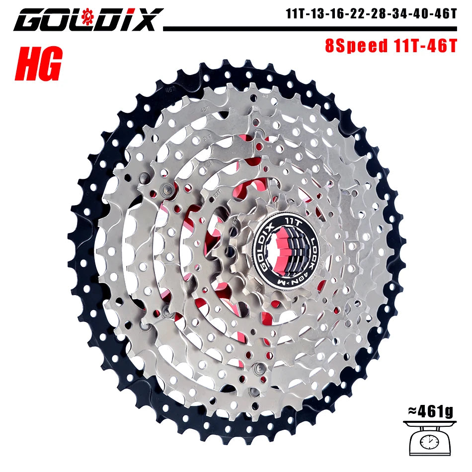 GOLDIX MTB Cassette 8/9/10/11/12 Speed 36T-52T HG for Shimano SRAM Freehub