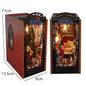 DIY Wooden Book Nook Mini Dollhouse 3D Puzzle Kit Bookshelf Insert Decor Gift - EXPROTAS