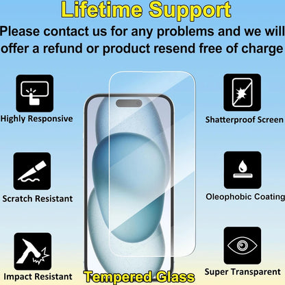 Tempered Glass Max Screen Protector for iPhone 18 17 16 15 14 13 Plus Mini