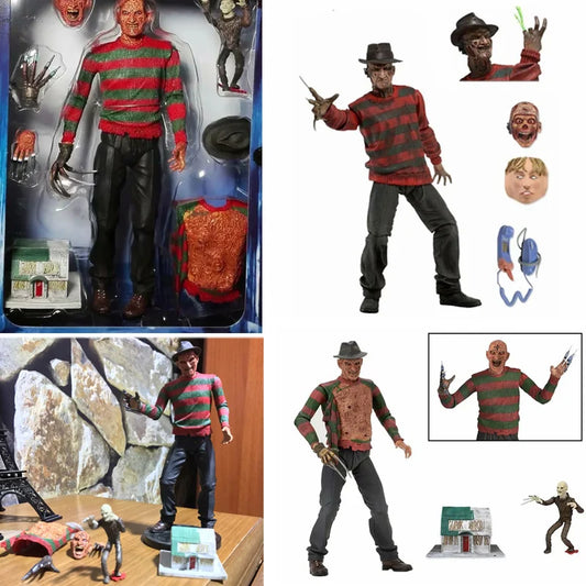 NECA Freddy Krueger Action Figure Collectible Model Toy Halloween Christina Horror Decoration Gift Move Figure-EXPROTAS