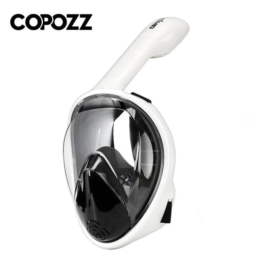 COPOZZ Professional Snorkeling Diving Mask Underwater Scuba Full Face Snorkel Mask Anti Fog Goggles for Adult Swimming Equipment-EXPROTAS