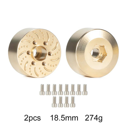Brass 12mm Hex Wheel Weights Brake Disc Adapters for 1.9 2.2 RC Crawler