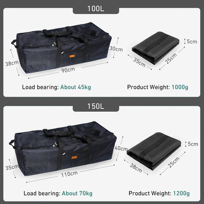 Westtune Camping Tools Storage Bag Folding Large Capacity Accessories Box Portbale Travel Bag for Family Outdoor Activities 100L-EXPROTAS