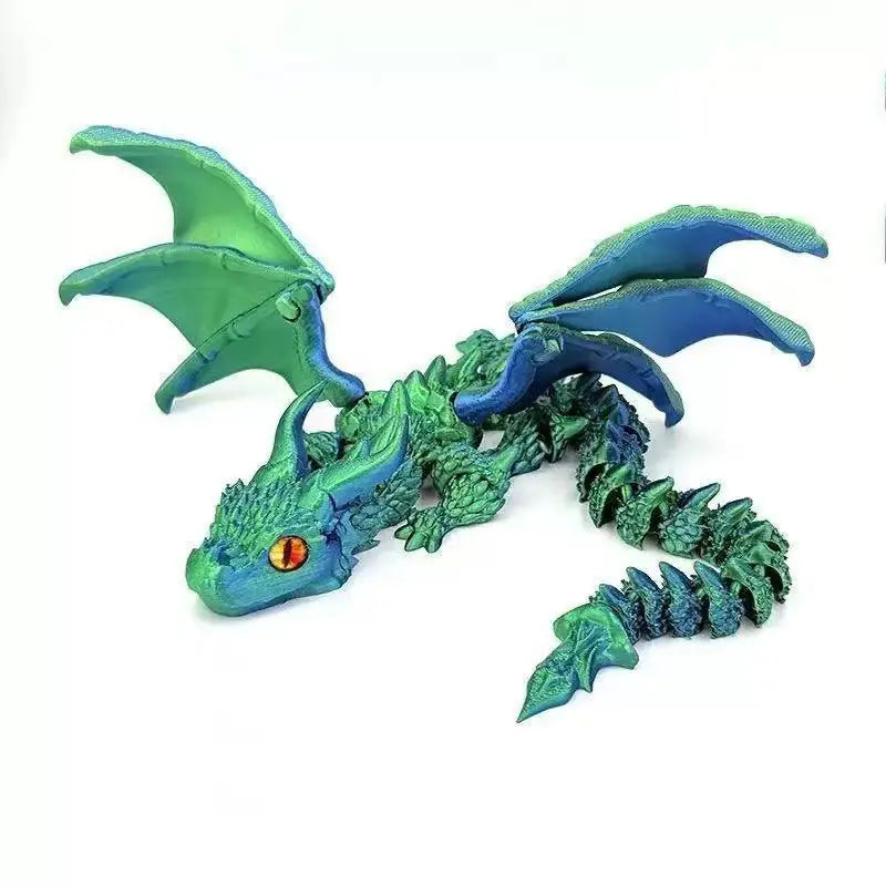 3D Printed Wyvern Dragon Model Articulated Desktop Ornament Collectible