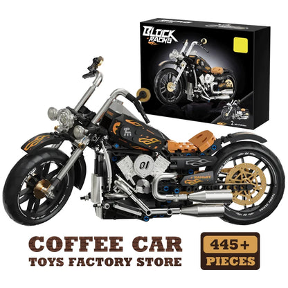 High-Tech Retro Motorbike MOC Building Blocks City Racing Motorcycle Model Toy Gift