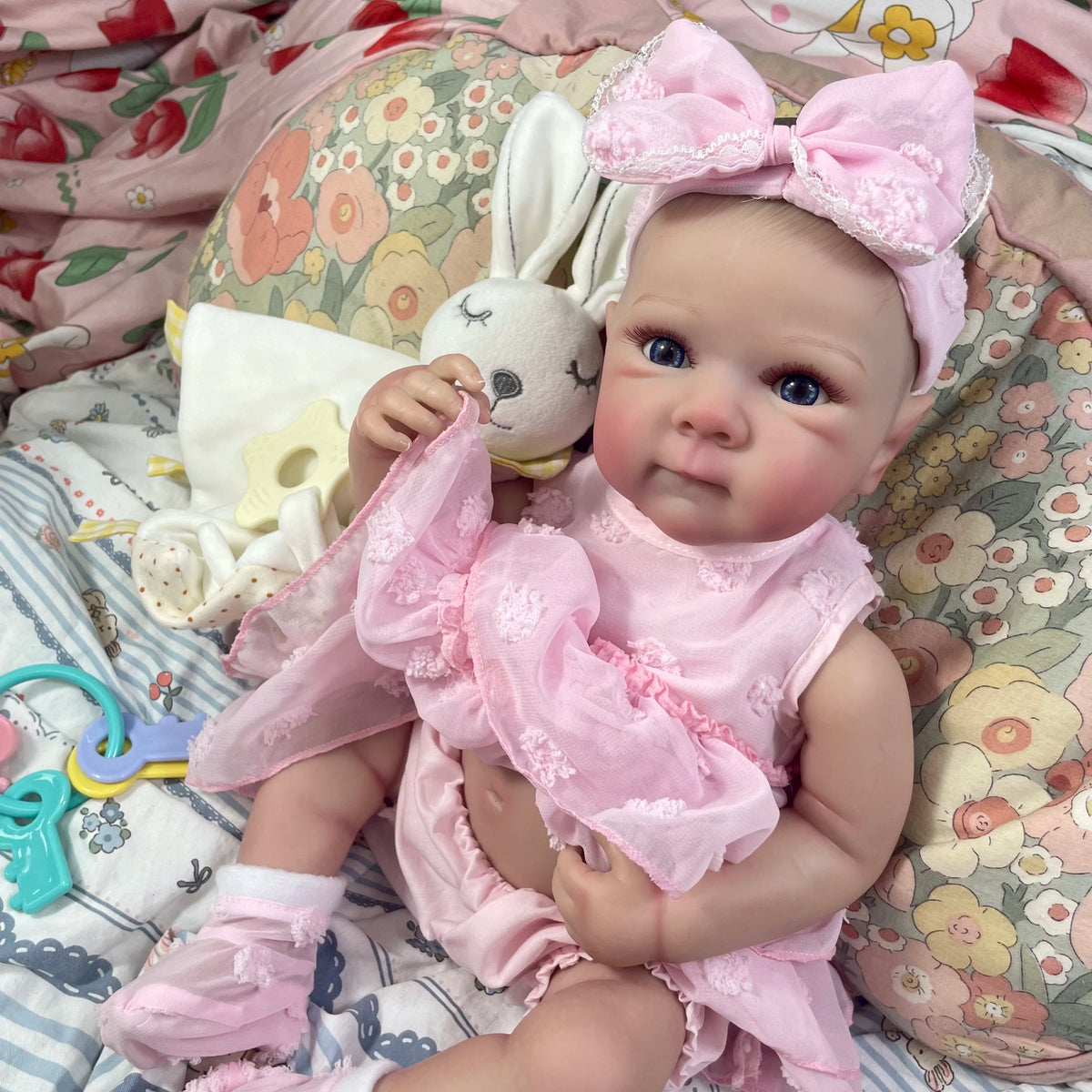 18 Inch Reborn Baby Doll Full Body Silicone Girl Realistic Newborn Toy