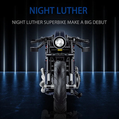 Technical Motorcycle Building Blocks Harley-Style Motorbike Racer Model Toy Gift