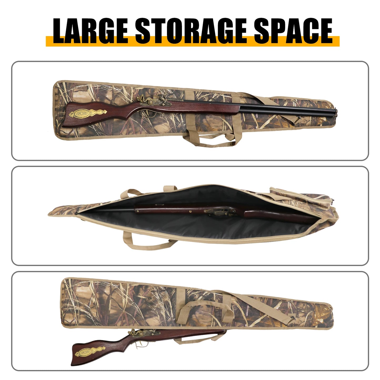 Rifle Case Tactical Waterproof Gun Bag for Hunting -47 Padded Backpack