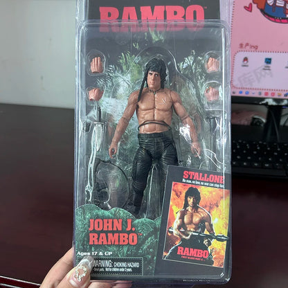 NECA First Blood John Rambo Action Figure Sylvester Stallone Film Model Toy