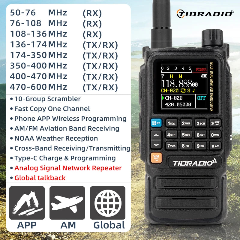 H3 Plus Walkie Talkie Bluetooth Intercom 2500mAh 3-5km Range Mobile App