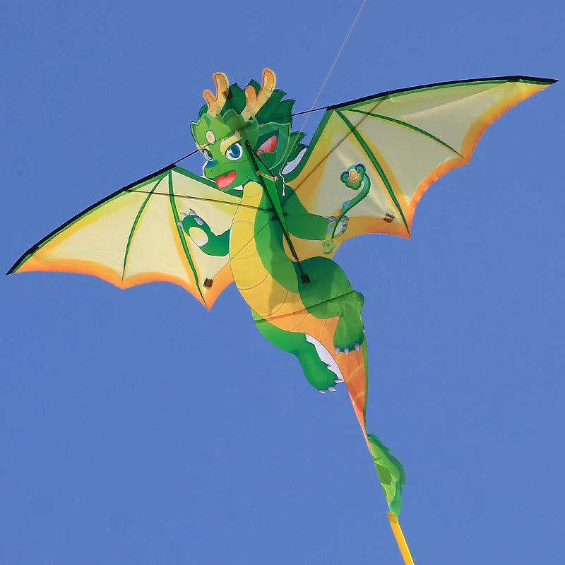 Yongjian Green Chinese Dragon Kite 50m Upgraded Cartoon Stunt Kite