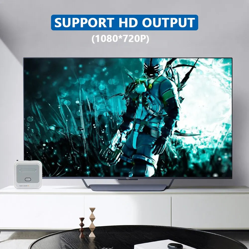 KINHANK Game Box Super Console X Retro Video Game Console Support 90000 Games 50 Emulators for PS1/PSP/MAME/DC with Controllers-EXPROTAS