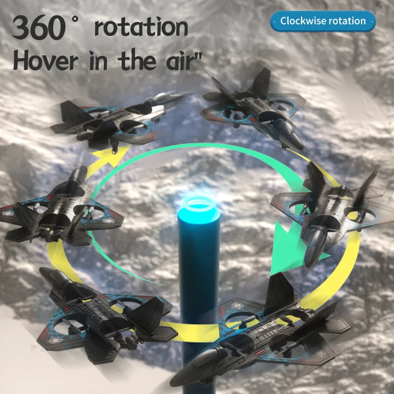 L0712 RC Plane 2.4G Remote Control Aircraft Gravity Sensing Aircraft Glider with Light EPP Foam Fighters for Boys Children-EXPROTAS