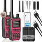 2 Pack Baofeng Walkie Talkie Mini Dual Band Radio 5W Bluetooth Type-C