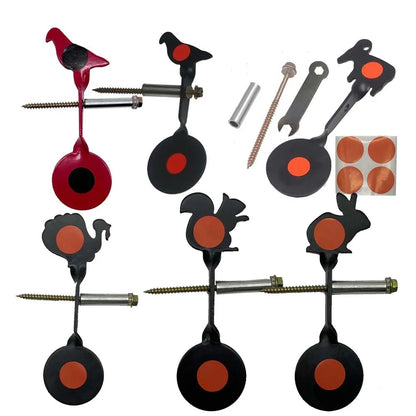 Steel Plinking Spinner Target 5 Animal Options for Slingshot Air Gun