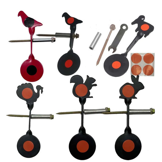 Steel Plinking Spinner Target 5 Animal Options for Slingshot Air Gun