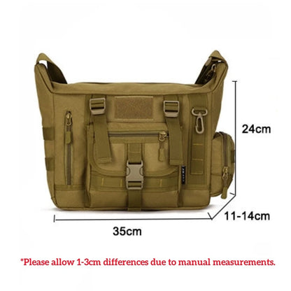 14 Inch Shoulder Bag Tactical Molle Laptop Backpack Rucksack Storage Khaki
