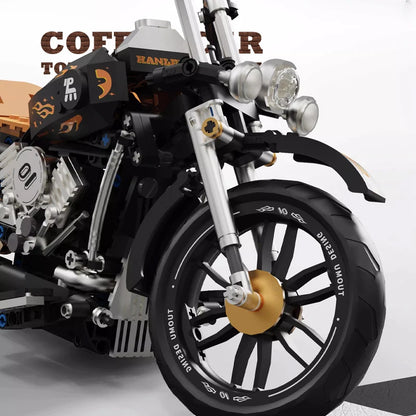 High-Tech Retro Motorbike MOC Building Blocks City Racing Motorcycle Model Toy Gift