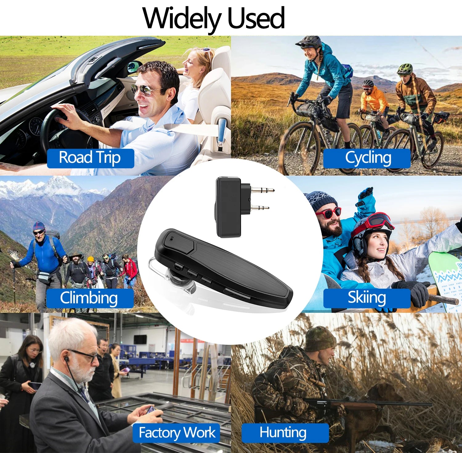 Baofeng Walkie Talkie Wireless Bluetooth PTT Headset Earpiece Hands-free K Plug For Kenwood UV-5R BF-888S Quansheng UV K5 (8)-EXPROTAS