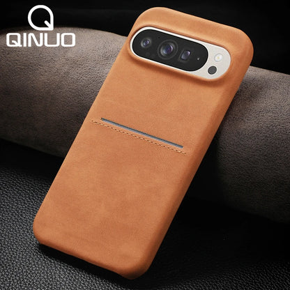Sheepskin Style Leather Card Case for Google Pixel 8-10 Pro XL Matte Cover