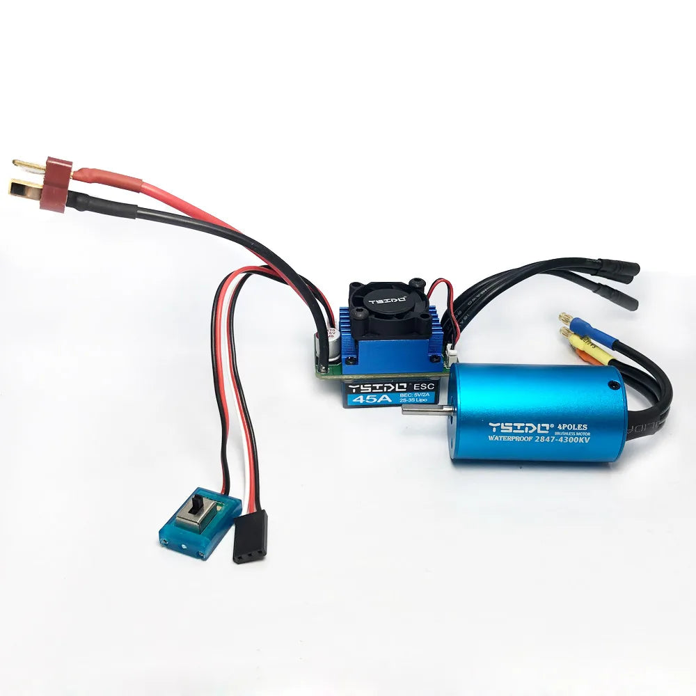 RC Motor ESC Brushless Combo for 1/10 1/8 Car Waterproof Parts