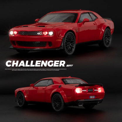 1:32 Simulation Dodge Challenger Helicat SRT Red Eye Alloy Cars Toy Diecasts Vehicles Metal Model Car Decoration Kids Gift Boy-EXPROTAS
