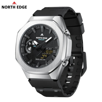 NORTH EDGE MERCURY Military Digital Watch 50M Waterproof LED Sport Reloj Men