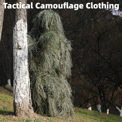 3D Ghillie Suit Camo Set 5PCS Withered Grass Hunting Outfit for Outdoor