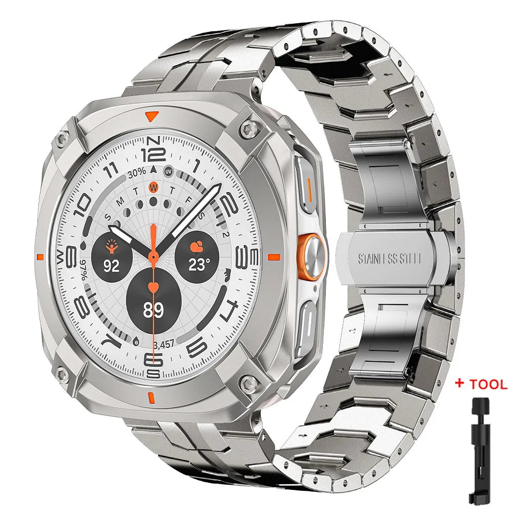 Watch Strap for Samsung Galaxy Ultra 47mm Metal Band Case Luxury