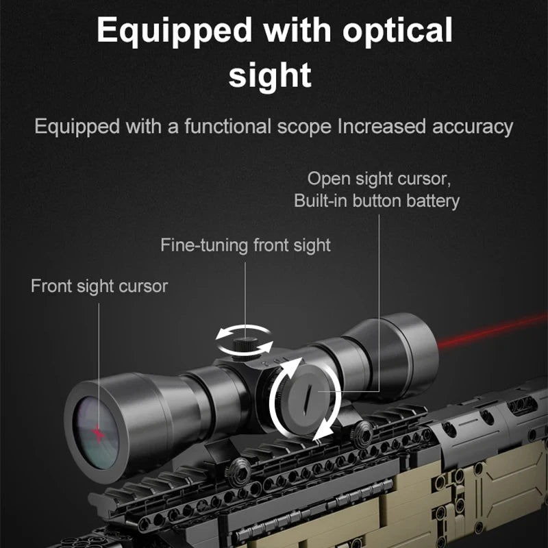 Cada 979Pcs City Technical  Police Military Weapon Sniper Rifle Building Blocks WW2 For Assault Rifle Bricks Toys for Kids Gifts-EXPROTAS