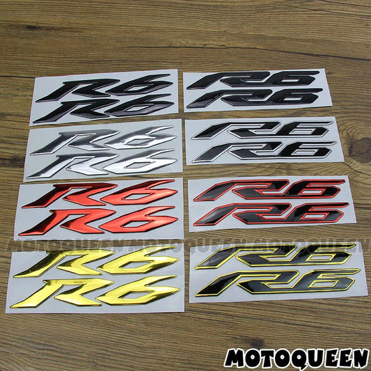 For YZF R6 YZF6000 Stickers Motorcycle 3D Chrome Reflective Decals Tank Pad Shell Body Wind  Fairing Pvc-EXPROTAS
