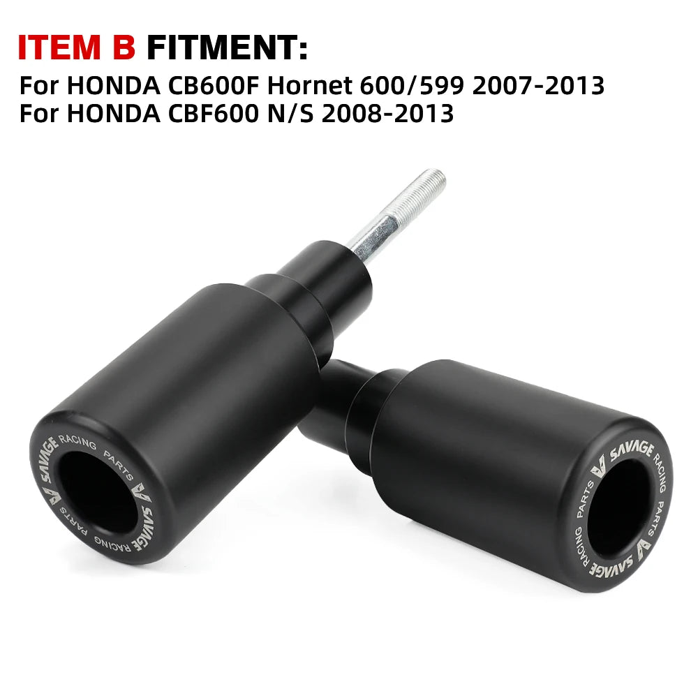 Honda Hornet 600 CB600F CB600S CBF600 Frame Slider Crash Protector Pads