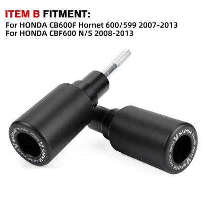 Honda Hornet 600 CB600F CB600S CBF600 Frame Slider Crash Protector Pads