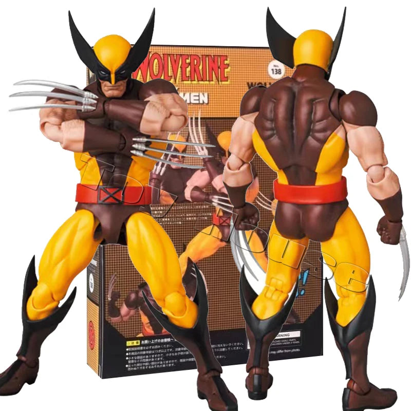 In Stock Ct Toys Wolverine Deadpool Anime Figure Mafex 138 Action Figure Model Statue Collection for Toy lovers