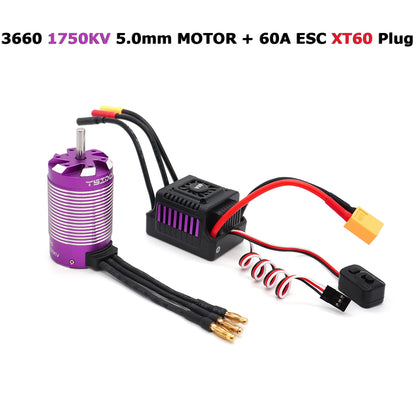1/10 RC Car Brushless Motor 60A ESC 3650 3660 for Drift Racing Off-Road