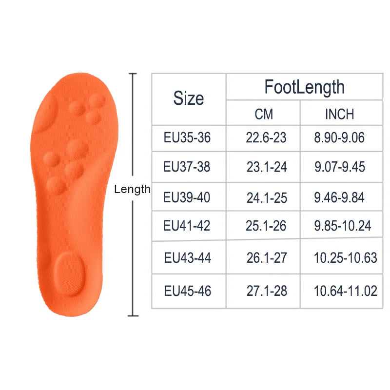 Shoe Pads Insoles Arch Support Orthotic Shock Absorbing Sports Inserts