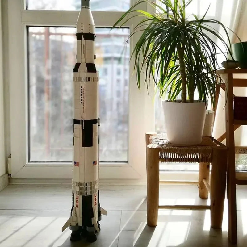 The Apollo Saturn V 92176 100Cm Space Rocket Building Blocks Bricks Educational Kids Adults Toys Christmas Birthday Gifts 21309-EXPROTAS